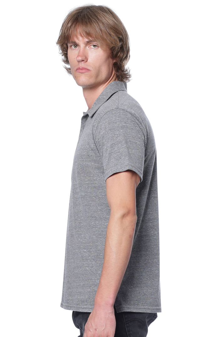 Royal Apparel 32057 Unisex eco Triblend Polo - Eco Tri Grey