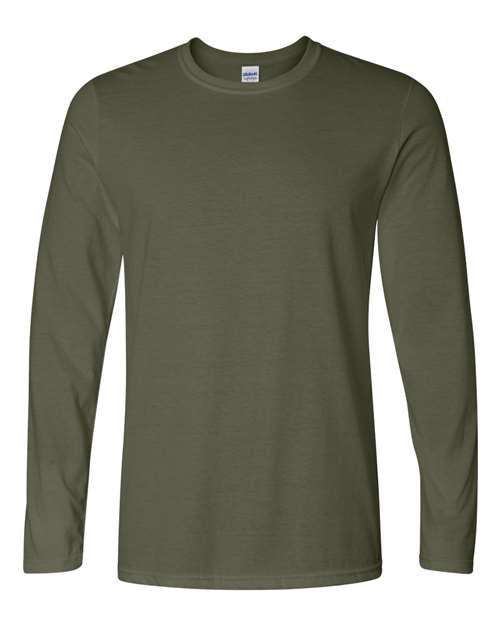 Gildan Softstyle® Long Sleeve T-Shirt - Gildan 64400 Gildan Military Green S