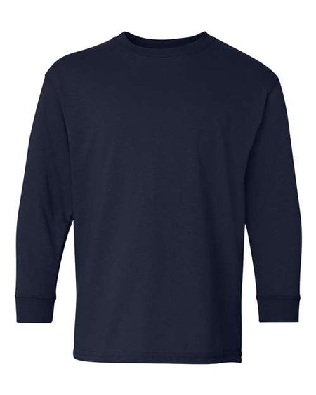 Gildan Heavy Cotton™ Youth Long Sleeve T-Shirt - Gildan 5400B Gildan Navy XS