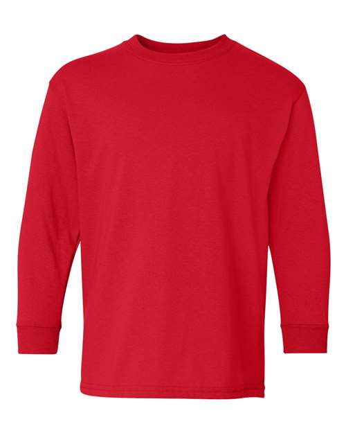 Gildan Heavy Cotton™ Youth Long Sleeve T-Shirt - Gildan 5400B Gildan Red XS