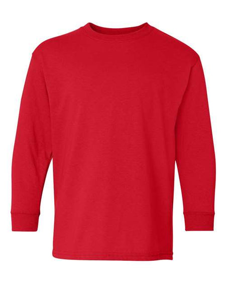 Gildan Heavy Cotton™ Youth Long Sleeve T-Shirt - Gildan 5400B Gildan Red XS