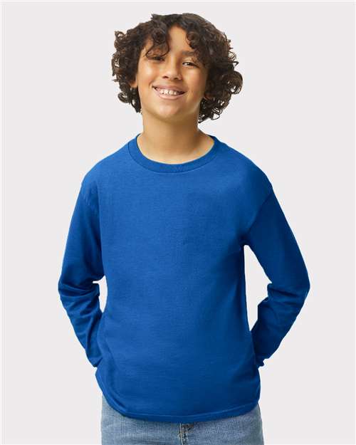 Gildan Heavy Cotton™ Youth Long Sleeve T-Shirt - Gildan 5400B Gildan Royal XS