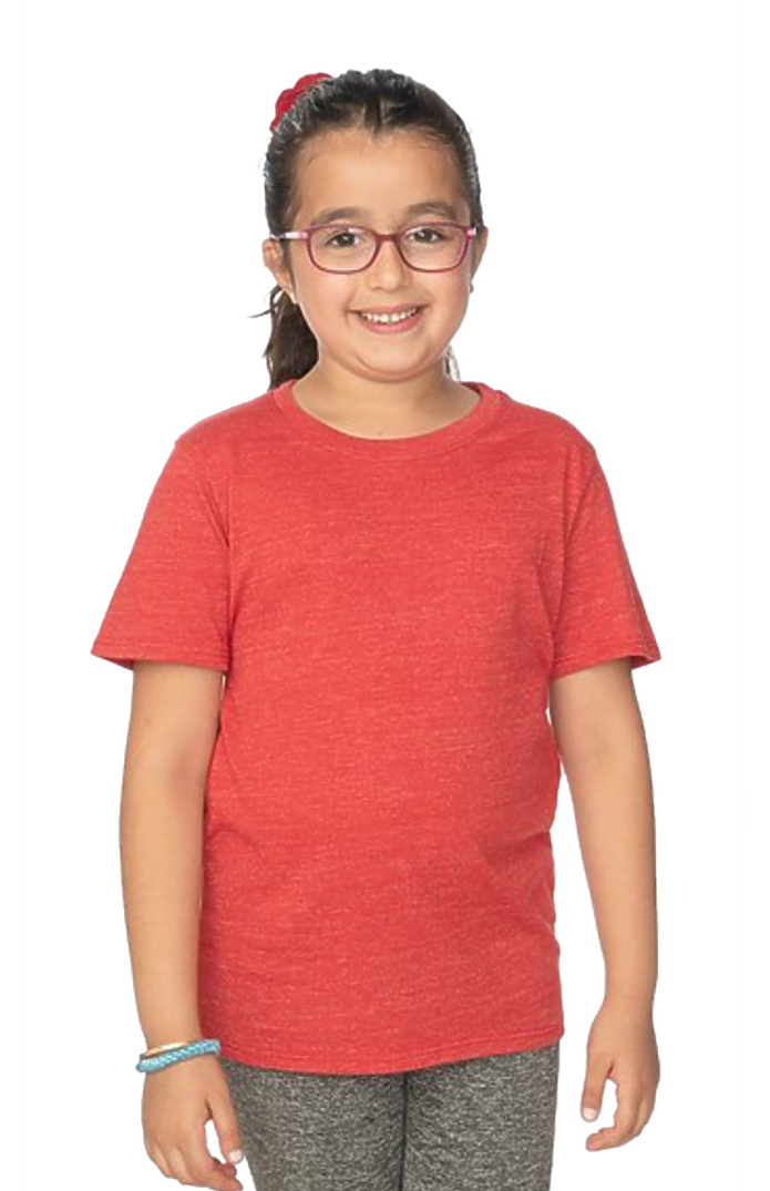 Royal Apparel 32121 Youth eco Triblend Short Sleeve Tee - Eco Tri True Red