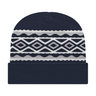 Cap America USA-Made Beanie RKD12 Diamond Pattern Knit Cap with Cuff