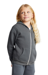 Royal Apparel 3222 Youth Fashion Fleece Zip Hoodie - Asphalt