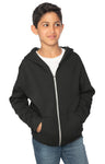 Royal Apparel 3222 Youth Fashion Fleece Zip Hoodie - Black