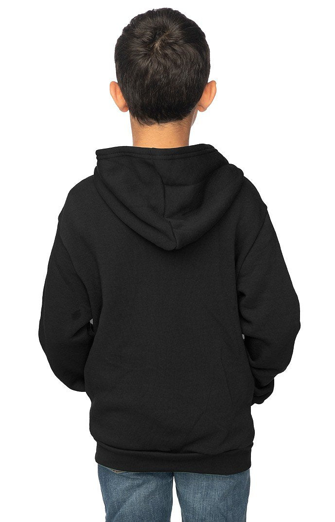 Royal Apparel 3222 Youth Fashion Fleece Zip Hoodie - Black