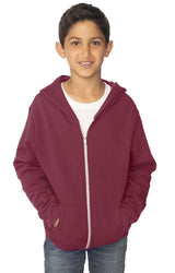 Royal Apparel 3222 Youth Fashion Fleece Zip Hoodie - Burgundy
