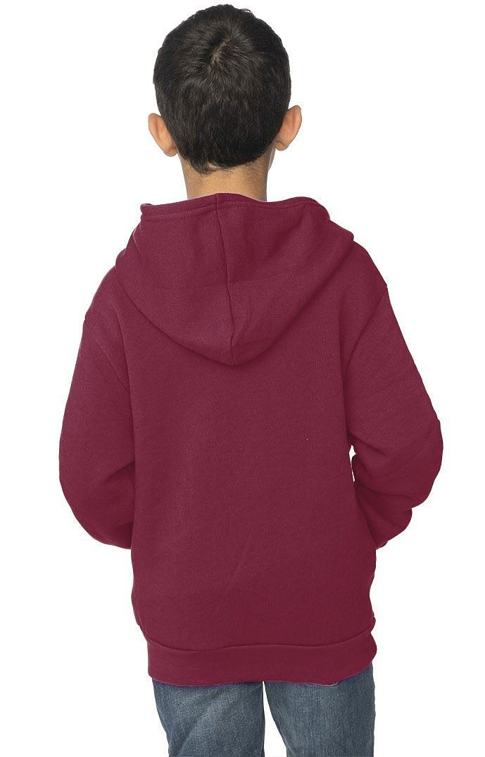 Royal Apparel 3222 Youth Fashion Fleece Zip Hoodie - Burgundy