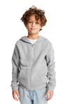 Royal Apparel 3222 Youth Fashion Fleece Zip Hoodie - Heather Grey