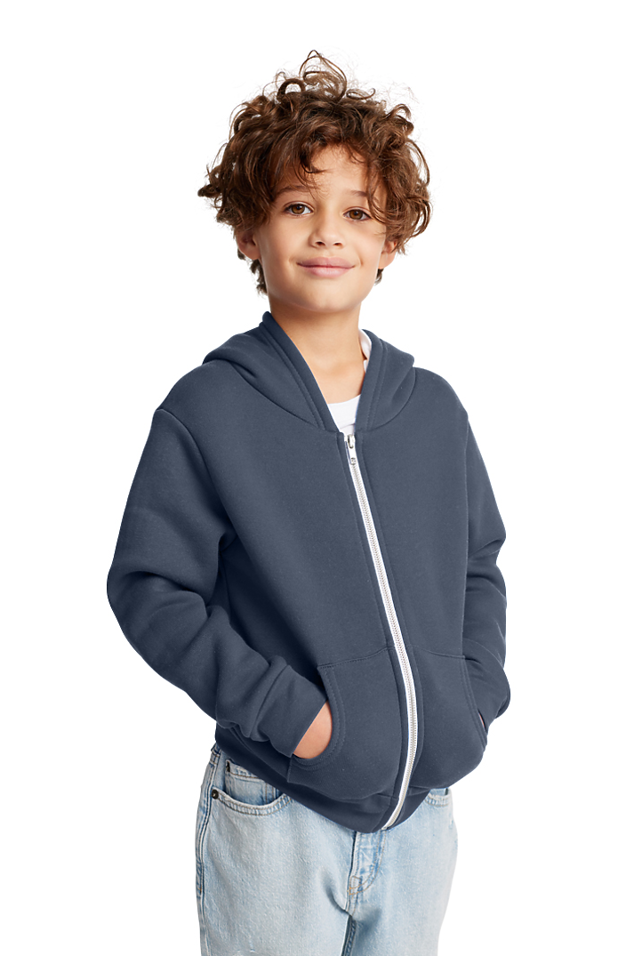 Royal Apparel 3222 Youth Fashion Fleece Zip Hoodie - Navy