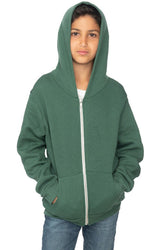 Royal Apparel 3222 Youth Fashion Fleece Zip Hoodie - 50/50 Pine