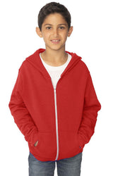 Royal Apparel 3222 Youth Fashion Fleece Zip Hoodie - Red