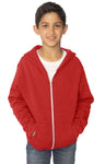 Royal Apparel 3222 Youth Fashion Fleece Zip Hoodie - Red