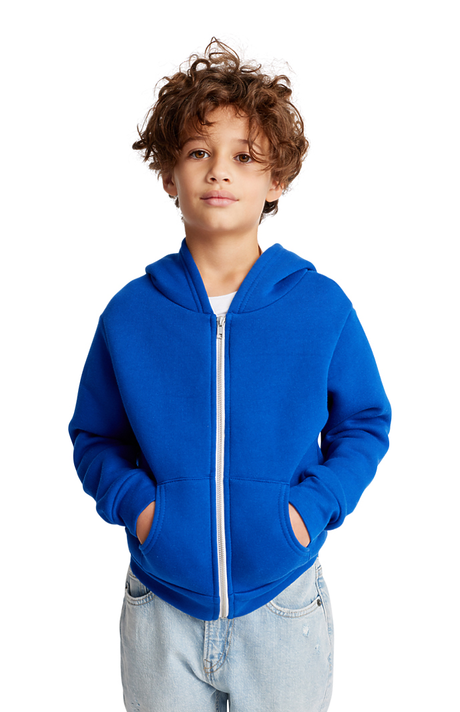 Royal Apparel 3222 Youth Fashion Fleece Zip Hoodie - Royal