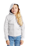 Royal Apparel 3222 Youth Fashion Fleece Zip Hoodie - White