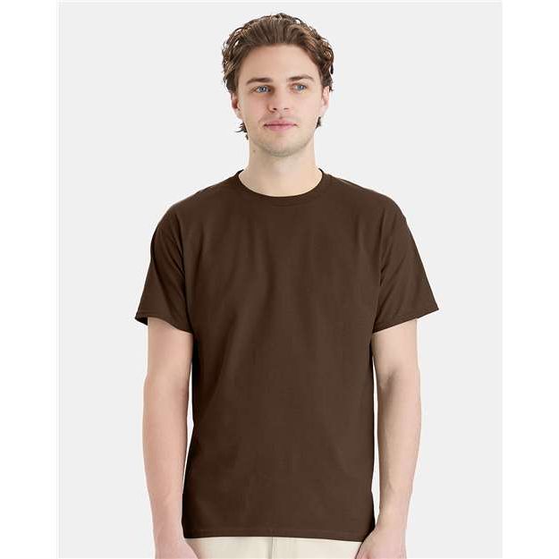 Hanes Essential-T T-Shirt - Dark Chocolate - Hanes 5280 Hanes Dark Chocolate 3XL