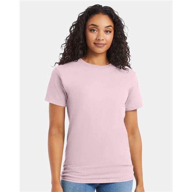 Hanes Essential-T T-Shirt - Pale Pink - Hanes 5280 Hanes Pale Pink S