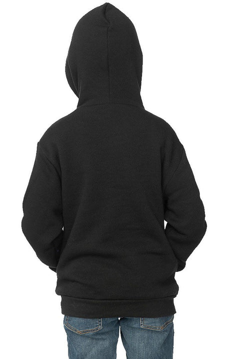 Royal Apparel 3229 Youth Fashion Fleece Pullover Hoodie - Black