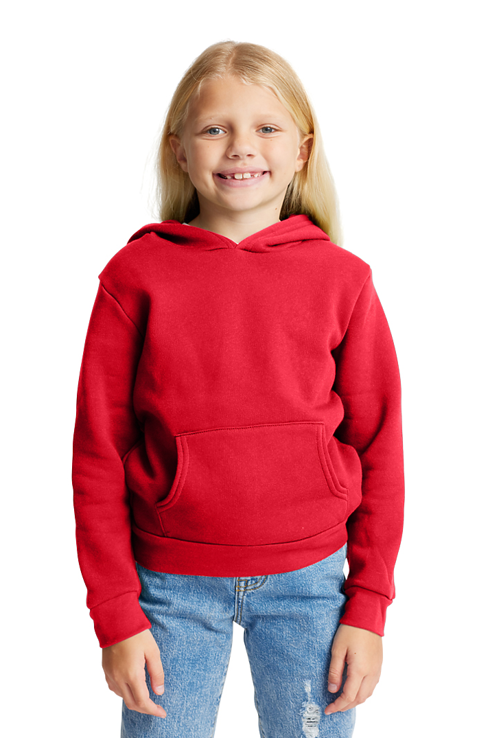 Royal Apparel 3229 Youth Fashion Fleece Pullover Hoodie - Red