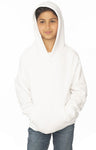 Royal Apparel 3229 Youth Fashion Fleece Pullover Hoodie - White