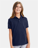 Hanes 054Y Youth EcoSmart Jersey Polo