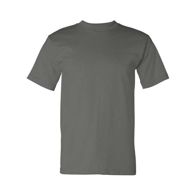 Bayside USA-Made Heavyweight T-Shirt - Charcoal - Bayside 5100 Bayside