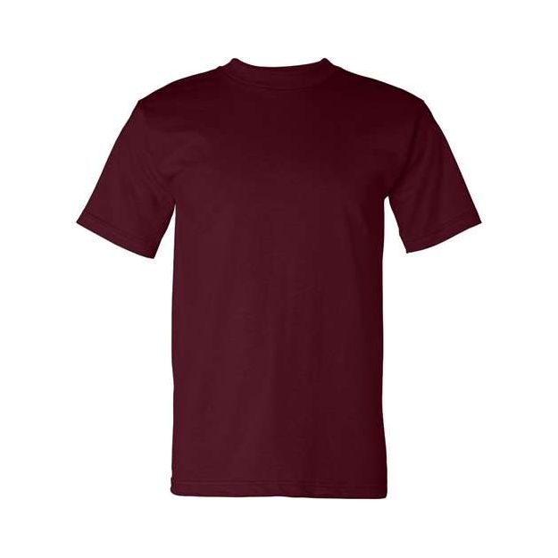 Bayside Unisex USA-Made Heavyweight T-Shirt - Burgundy - Bayside 5100 Bayside Burgundy S