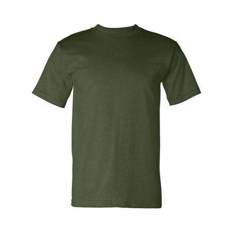 Bayside Unisex USA-Made Heavyweight T-Shirt - Army - Bayside 5100 Bayside
