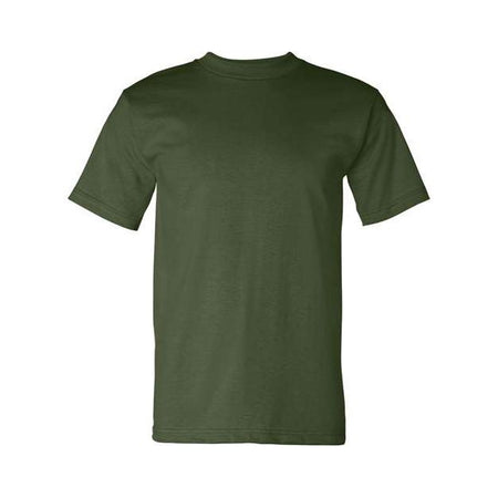 Bayside USA-Made Heavyweight T-Shirt - Army - Bayside 5100 Bayside