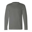 Bayside Unisex USA-Made Long Sleeve T-Shirt - Charcoal - Bayside 6100 Bayside Charcoal S