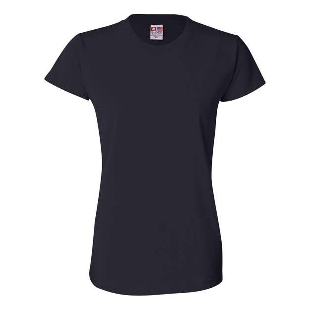Bayside Women's USA-Made T-Shirt - Bayside 3325 Bayside Navy XS
