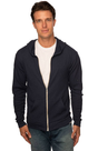 Royal Apparel 32550 Unisex eco Triblend Jersey Full Zip Hoodie - Eco Tri Black