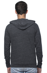 Royal Apparel 32550 Unisex eco Triblend Jersey Full Zip Hoodie - Eco Tri Charcoal