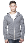 Royal Apparel 32550 Unisex eco Triblend Jersey Full Zip Hoodie - Eco Tri Grey