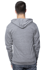 Royal Apparel 32550 Unisex eco Triblend Jersey Full Zip Hoodie - Eco Tri Grey