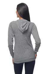Royal Apparel 32550 Unisex eco Triblend Jersey Full Zip Hoodie - Eco Tri Grey