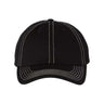 Valucap Bio-Washed Classic Dad Hat - Valucap VC300A Valucap Black/ Stone Stitch Adjustable