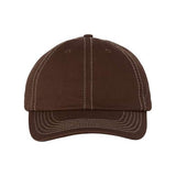 Valucap Bio-Washed Classic Dad Hat - Valucap VC300A Valucap Brown/ Stone Stitch Adjustable