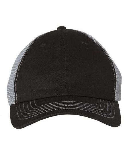 Valucap Contrast-Stitch Mesh-Back Cap - Valucap 3100 Valucap Black/ Grey Adjustable