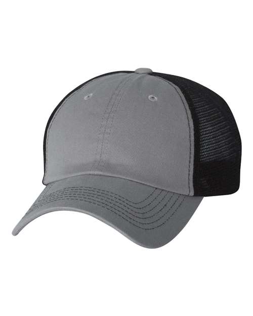 Valucap Contrast-Stitch Mesh-Back Cap - Valucap 3100 Valucap Grey/ Black Adjustable