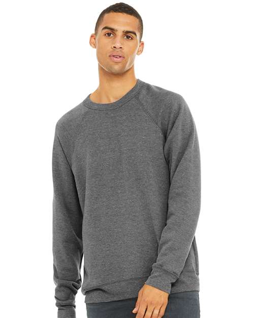 Bella + Canvas 3901 Unisex Sponge Fleece Raglan Crewneck Sweatshirt