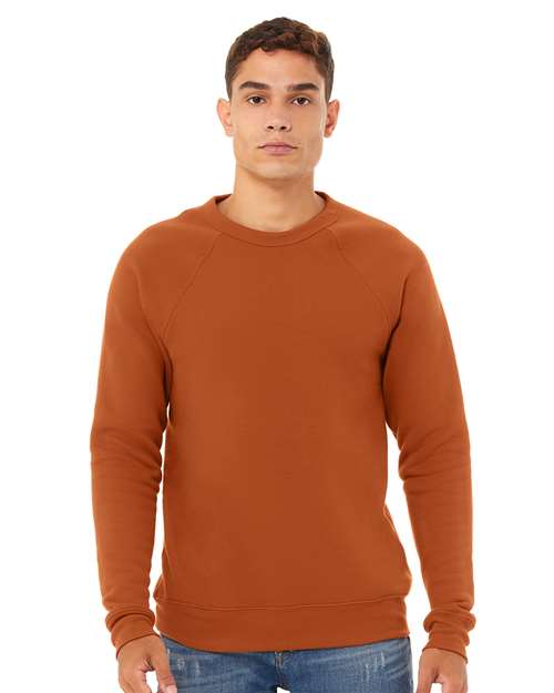 Bella + Canvas 3901 Unisex Sponge Fleece Raglan Crewneck Sweatshirt