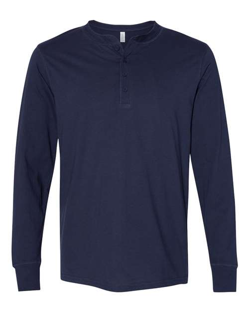 BELLA + CANVAS Jersey Henley - BELLA + CANVAS 3150 BELLA + CANVAS Navy S