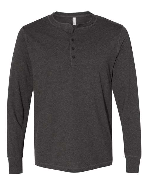 BELLA + CANVAS Jersey Henley - BELLA + CANVAS 3150 BELLA + CANVAS Dark Grey Heather M