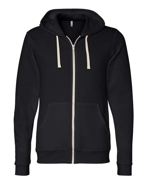 BELLA + CANVAS Triblend Sponge Fleece Full-Zip Hoodie - BELLA + CANVAS 3909 BELLA + CANVAS Solid Black Triblend XS