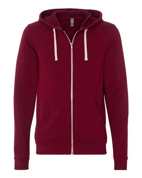 BELLA + CANVAS Triblend Sponge Fleece Full-Zip Hoodie - BELLA + CANVAS 3909 BELLA + CANVAS Cardinal Triblend XS