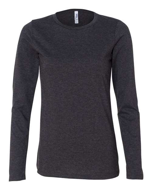 BELLA + CANVAS Women’s Relaxed Jersey Long Sleeve Tee - BELLA + CANVAS 6450 BELLA + CANVAS Dark Grey Heather M