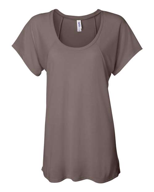 BELLA + CANVAS Women’s Flowy Raglan Tee - BELLA + CANVAS 8801 BELLA + CANVAS Pebble Brown S