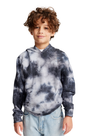 Royal Apparel 3299CTD Youth Fleece Cloud Tie Dye Pullover Hoodie - Phantom